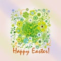 Easter card with spring flowers Royalty Free Stock Photo