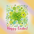 Easter card with spring flowers Royalty Free Stock Photo