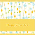 Easter card with spring landscape.