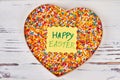 Easter card and sprinkle dots. Royalty Free Stock Photo