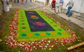 Easter carpets in antigua guatemala Royalty Free Stock Photo