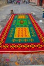 Easter carpets in antigua guatemala Royalty Free Stock Photo