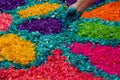 Easter carpets in antigua guatemala Royalty Free Stock Photo