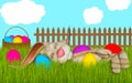 Easter cartoon greeting card