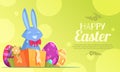 Easter celebration composition in flat style
