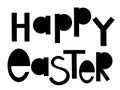 Easter celebration festival flat vector banner. Spring holiday stylized typography. Decorative lettering. Greeting card