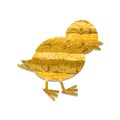 Easter chick with yellow fabric