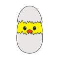 Easter Chicken In Egg Icon Royalty Free Stock Photo