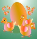 Easter chickens Royalty Free Stock Photo