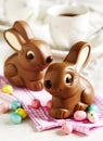 Easter chocolate bunnies Royalty Free Stock Photo