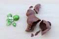 At Easter, chocolate Easter bunnies and Easter eggs are eaten Royalty Free Stock Photo