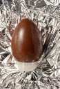 Easter chocolate egg in the foil Royalty Free Stock Photo