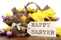 Easter chocolate hamper of eggs and bunny rabbits