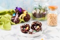Easter Chocolate and Puffed Wheat Egg with Surprise Royalty Free Stock Photo