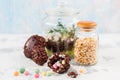 Easter Chocolate and Puffed Wheat Egg with Surprise Royalty Free Stock Photo