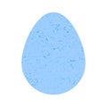 Easter colored egg in the style of the stone.Blue egg in pastel color. Grunge stylized easter egg.