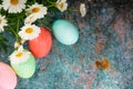 Easter and colored eggs Royalty Free Stock Photo