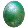 Easter colored emerald egg, the birth of life, on a white background Royalty Free Stock Photo