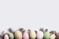 Easter composition on white backgrount Royalty Free Stock Photo