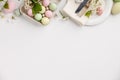 Easter composition on white backgrount Royalty Free Stock Photo
