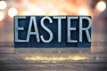 Easter Concept Metal Letterpress Type Royalty Free Stock Photo