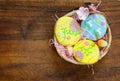 Easter cookies with colorful icing for treats