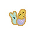 Easter cookies flat icon