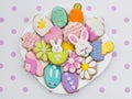 Easter cookies on plate