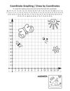 Easter coordinate graphing and coloring page with chocolate bunny