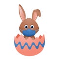 Easter covid bunny Royalty Free Stock Photo