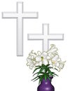 Easter Cross and Lilies