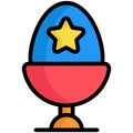 easter cup flat line icon Royalty Free Stock Photo