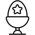 easter cup thin line icon Royalty Free Stock Photo