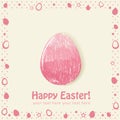 Easter cute scribble egg silhouette Royalty Free Stock Photo