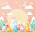 Easter day banner design, background, illustration concept