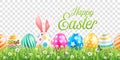 Easter day banners illustrations horizontal seamless