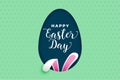 Easter day egg wiith rabbit ears background