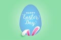 Easter day egg wiith rabbit ears background