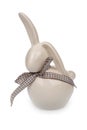 Easter decoration - white ceramic bunny isolated.