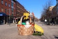 Easter decorations in a sunny LuleÃÂ¥ Royalty Free Stock Photo
