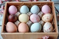 Easter delight Pastel eggs in craft box, ideal gift choice