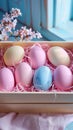 Easter delight Pastel eggs in craft box, ideal gift choice