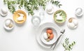 Easter dinner table setting Royalty Free Stock Photo