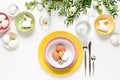 Easter dinner table setting Royalty Free Stock Photo