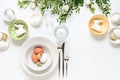 Easter dinner table setting Royalty Free Stock Photo