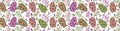 Easter dinosaur eggs seamless cartoon ribbons floral pattern for wrapping paper and kids and gifts box