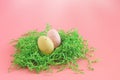 Easter. Easter eggs with a pink background. ÃÂ¡olorful decorative eggs