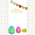 Easter egg background with panel and message