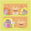 Easter egg banner template