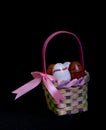 Easter Egg Basket With Baseball & Basketball Eggs
